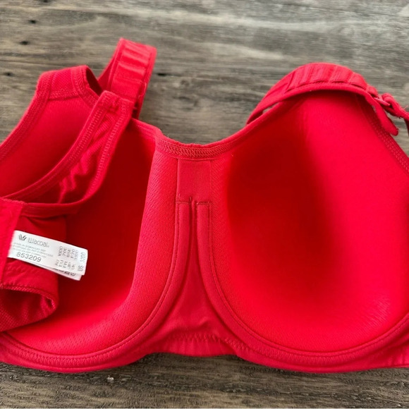 Wacoal Simone size 32DD Red High Impact Sports Bra Underwire 853209 Workout Run - Picture 6 of 6